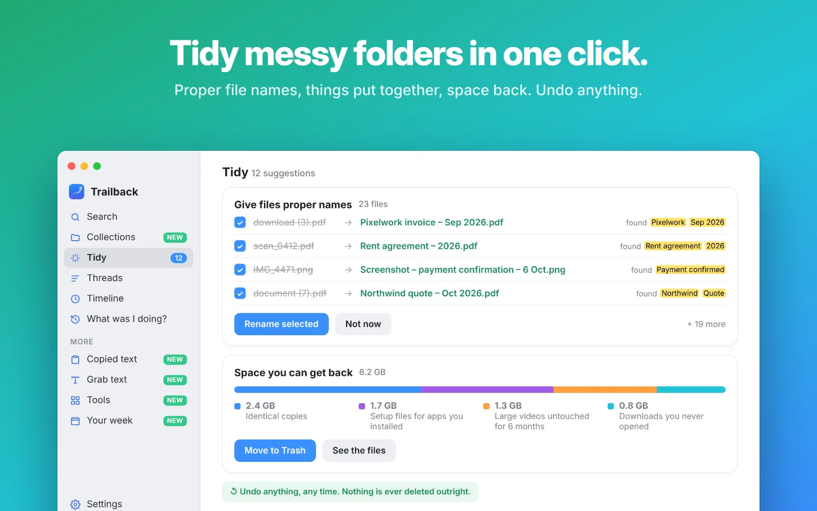 Trailback: Find, Organize & Tidy Files on Mac screenshot 4