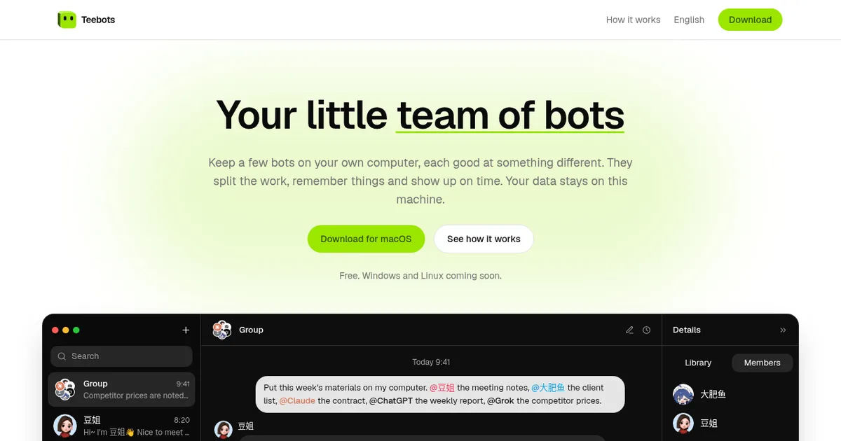 Teebots screenshot 1