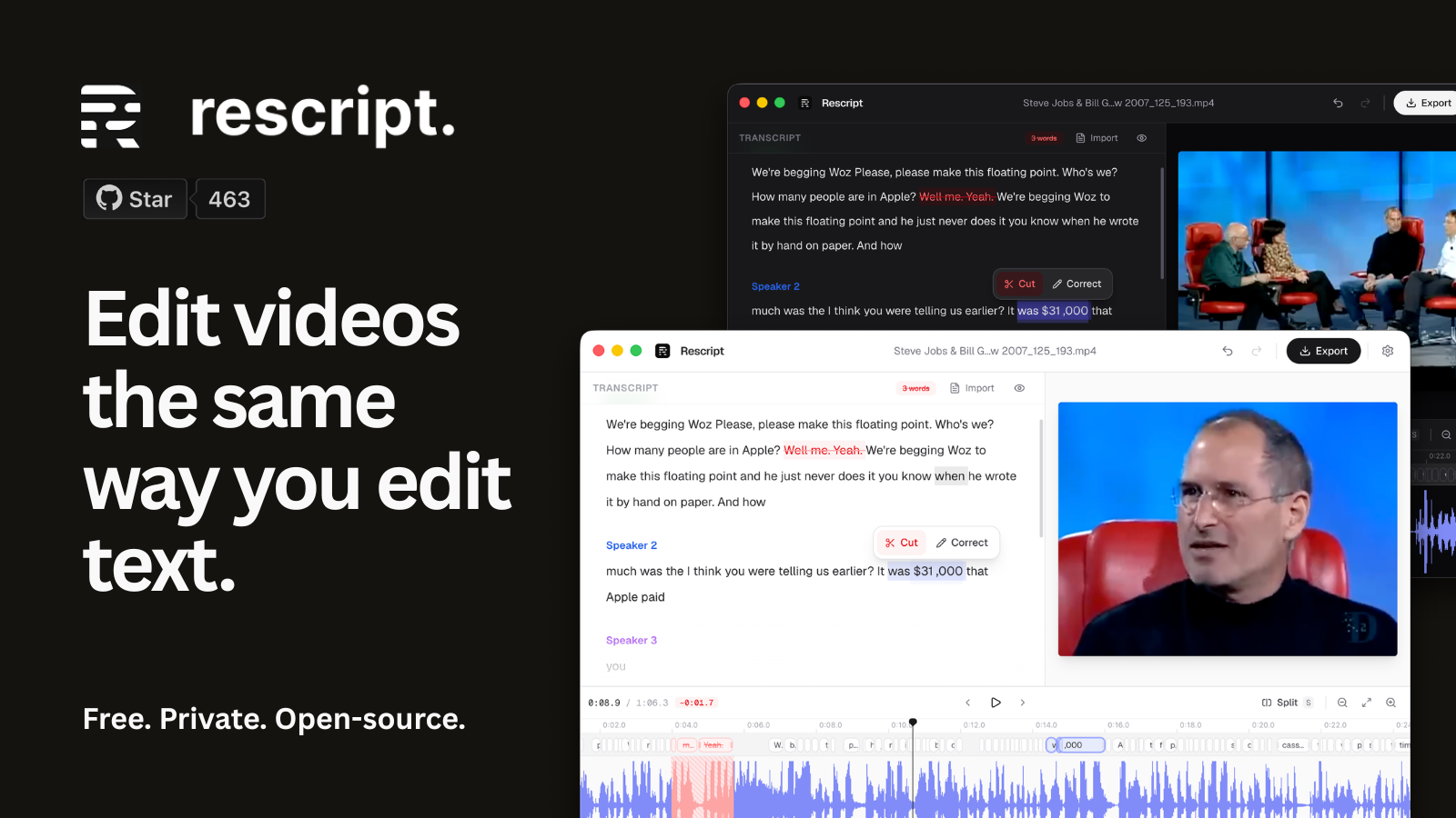 Rescript – Edit videos like you edit text — image 1