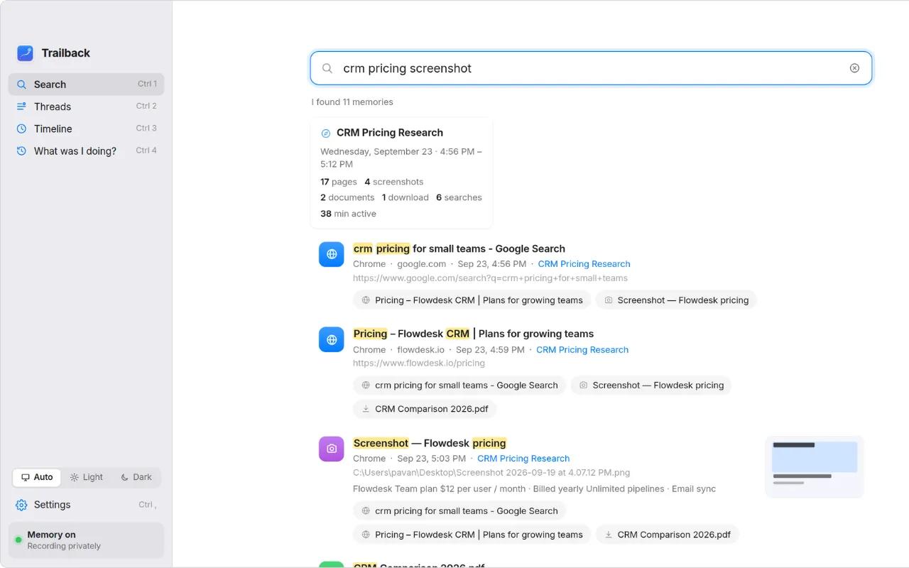 Trailback - remember everything you do — image 2