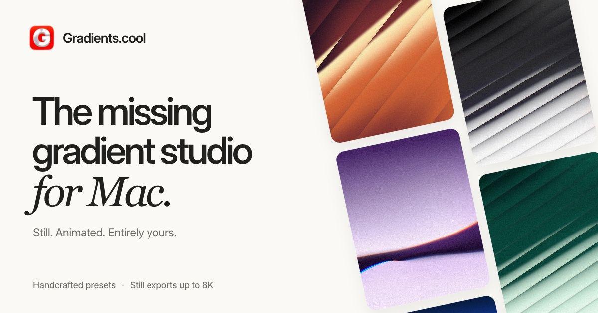 The missing gradient studio for Mac, Gradients.cool — image 1
